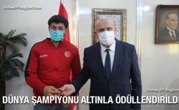 Dünya Şampiyonu Yusuf Ziya Yıldızoğlu Altınla Ödüllendirildi