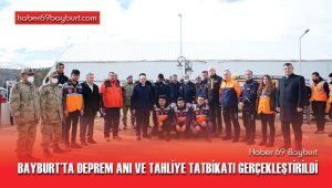 Bayburt’ta Deprem Anı ve Tahliye Tatbikatı Gerçekleştirildi