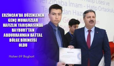 Erzincan’da Düzenlenen Genç Muhafızlar Yarışmasında Bayburt’tan Abdurrahman Battal Bölge Birincisi Oldu