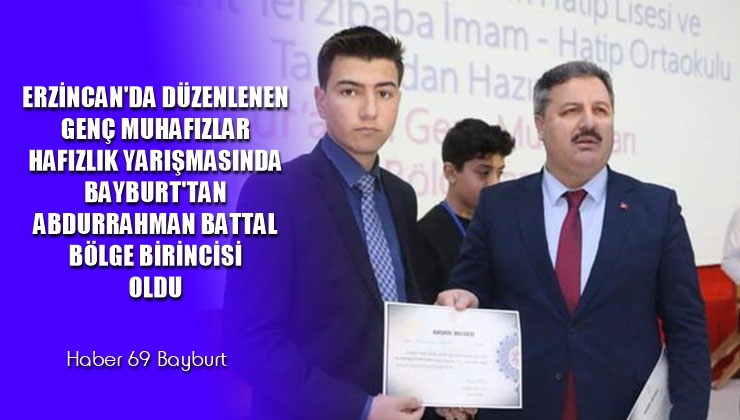 Erzincan’da Düzenlenen Genç Muhafızlar Yarışmasında Bayburt’tan Abdurrahman Battal Bölge Birincisi Oldu