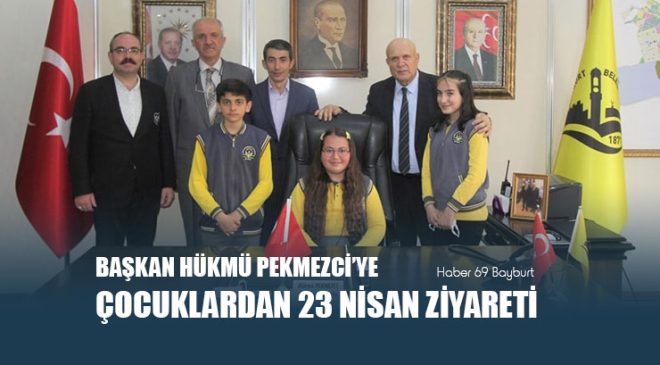 Başkan Hükmü Pekmezci’ye Çocuklardan 23 Nisan Ziyareti