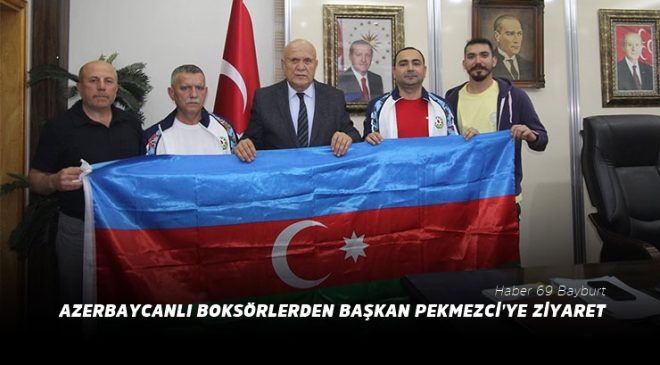 Azerbaycanlı boksörlerden Başkan Pekmezci’ye ziyaret