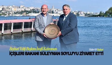 Bayburt Vakfı Başkanı İsrafil Kahraman İçişleri Bakanı Süleyman Soylu’yu Ziyaret Etti
