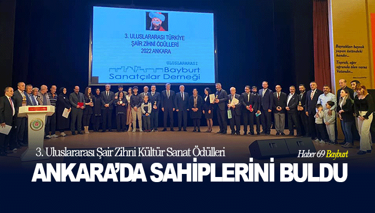 3. Uluslararası Şair Zihni Kültür Sanat Ödülleri Ankara’da Sahiplerini Buldu