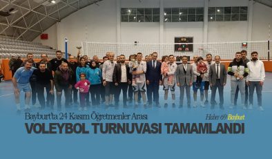 Bayburt’ta 24 Kasım Öğretmenler Arası Voleybol Turnuvası Tamamlandı