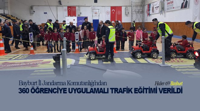 Bayburt’ta 360 Öğrenciye Uygulamalı Trafik Eğitimi Verildi