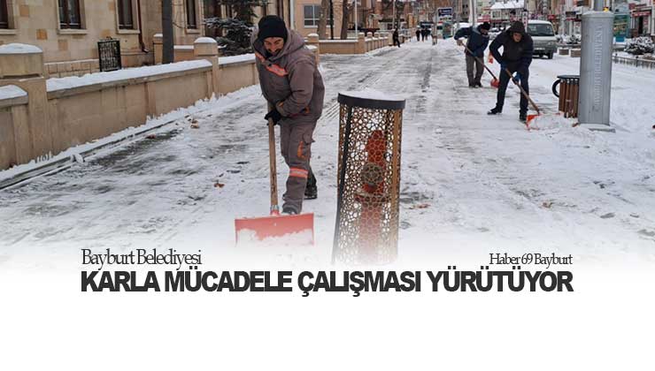 Bayburt Belediyesi Karla Mücadele Çalışması Yürütüyor