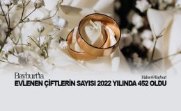 Bayburt’ta Evlenen Çiftlerin Sayısı 2022 Yılında 452 Oldu
