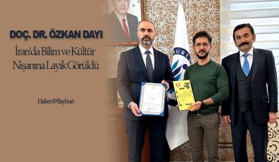 Doç. Dr. Özkan Dayı, İran’da Bilim ve Kültür Nişanına Layık Görüldü