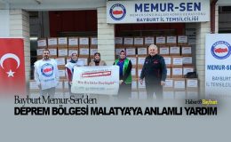 Bayburt Memur-Sen’den Deprem Bölgesi Malatya’ya Anlamlı Yardım