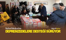 Bayburt Belediyesi’nin Depremzedelere Desteği Sürüyor