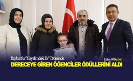 Bayburt’ta “Hayalimdeki Ev” Projesinde Dereceye Giren Öğrenciler Ödüllerini Aldı