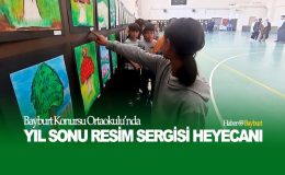 Bayburt Konursu Ortaokulu’nda Yıl Sonu Resim Sergisi Heyecanı