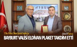2 Bin Fidan Diken Şemsi Antika’ya, Vali Eldivan Plaket Takdim Etti