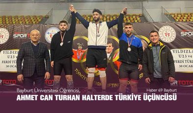 Bayburt Üniversitesi Öğrencisi Ahmet Can Turhan Halterde Türkiye Üçüncüsü