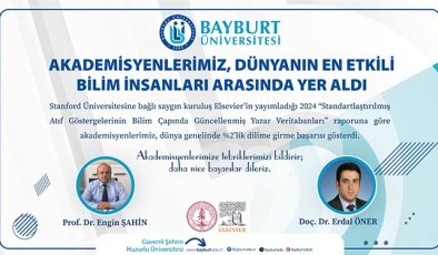 Dünyanın En Etkili Bilim İnsanları Arasında Bayburt Üniversitesinden Akademisyenler Yer Aldı