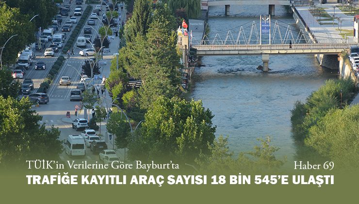 TÜİK’in Verilerine Göre Bayburt’ta Trafiğe Kayıtlı Araç Sayısı 18 Bin 545’e Ulaştı