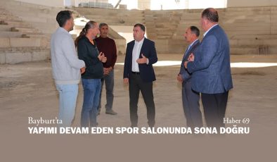 Bayburt’ta Yapımı Devam Eden Spor Salonunda Sona Doğru