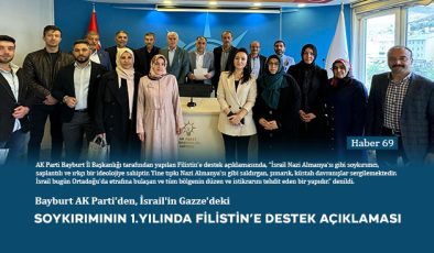 Bayburt AK Parti’den, İsrail’in Gazze’deki Soykırımının 1. Yılında Filistin’e Destek Açıklaması