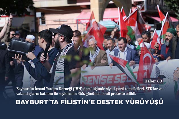 Bayburt’ta Filistin’e Destek Yürüyüşü