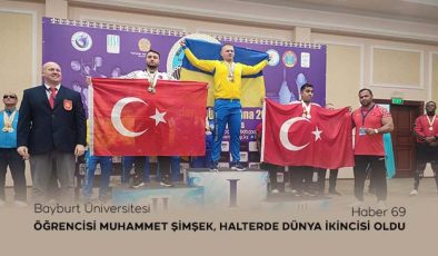 Bayburt Üniversitesi Öğrencisi Muhammet Şimşek, Halterde Dünya İkincisi Oldu 