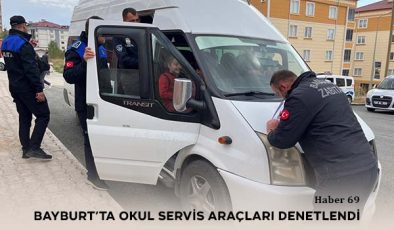 Bayburt’ta Okul Servis Araçları Denetlendi