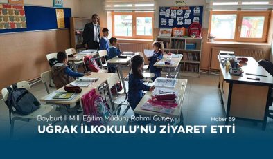 Bayburt İl Milli Eğitim Müdürü Rahmi Güney, Uğrak İlkokulu’nu Ziyaret Etti