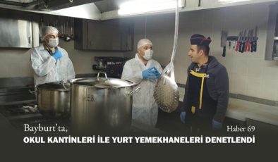 Bayburt’ta Okul Kantinleri İle Yurt Yemekhaneleri Denetlendi