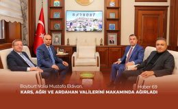 Bayburt Valisi Mustafa Eldivan, Kars, Ağrı ve Ardahan Valilerini Makamında Ağırladı