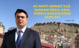 AK Parti Bayburt Merkez İlçe Başkanı Resul Kaya, Görevi Bırakacağını Açıkladı