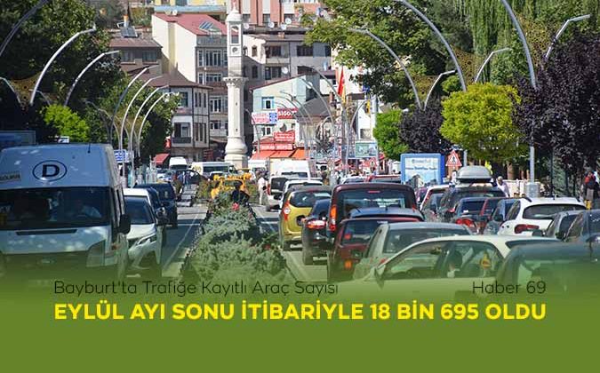 Bayburt’ta Trafiğe Kayıtlı Araç Sayısı Eylül Ayı Sonu İtibarıyla 18 Bin 695 Oldu