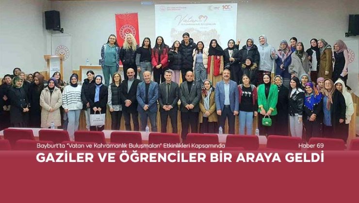 Bayburt’ta “Vatan ve Kahramanlık Buluşmaları” Etkinlikleri Kapsamında Gaziler ve Öğrenciler Bir Araya Geldi