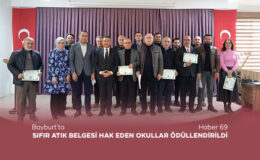 Bayburt’ta Sıfır Atık Belgesi Hak Eden Okullar Ödüllendirildi