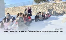 Bayburt’ta Şehit Nevzat Kaya’yı Öğrenciler Dualarla Andılar